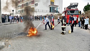 Biga'da yangın tatbikatı