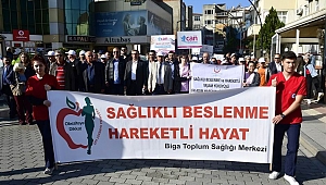 Biga'da 'Diyabet' yürüyüşü