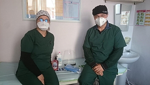 Biga'da sağlık çalışanlarına temizlik seti