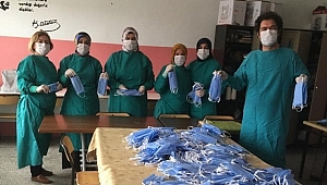 Gökçeada’da 900 maske üretildi