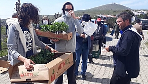 Bozcaada'da üreticiye destek
