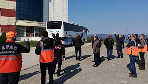 Karantinadaki mürettebat uğurlandı