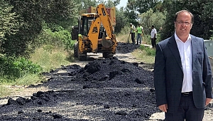 Küçükkuyu'da yollar asfaltlanıyor