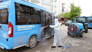 Toplu taşıma araçları ilaçlanıyor