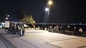 Yeni kordonda sosyal mesafeye uyulmuyor