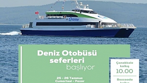 Çanakkale'den Bozcaada'ya deniz otobüsü seferleri başlıyor