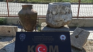 Ezine'de kaçak tarihi eser operasyonu !