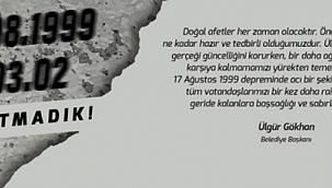 Gökhan'dan 17 Ağustos 1999 Depremi anma mesajı