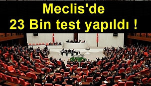TBMM'de 23 Bin test yapıldı !