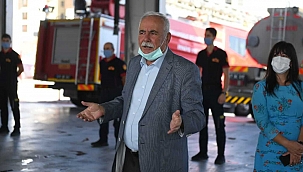 İtfaiye personeline teşekkür etti