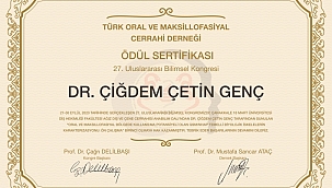 27. Uluslararası Bilimsel Kongresi’nden ÇOMÜ’ye Birincilik Ödülü