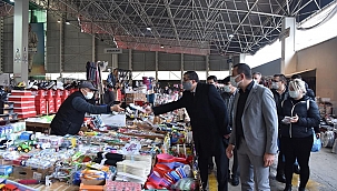 Pazar esnafına ziyaret