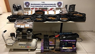 Sigara imalathanesine çevrilen eve polis baskını
