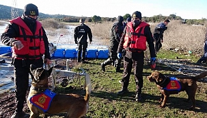 Barajdaki aramalara kadavra köpekleri de katıldı