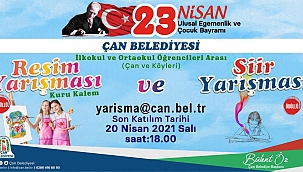 Çan Belediyesi’nden “23 Nisan Ulusal Egemenlik ve Çocuk Bayramı” temalı yarışma