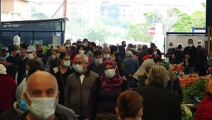 Pazar kalabalığı korkuttu