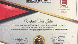Belediye Başkanları Birliğinin Çanakkale İl Temsilcisi Şahin Getirildi