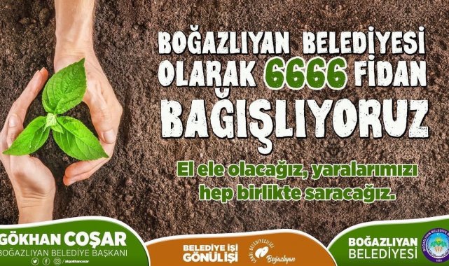 Belediyeden fidan bağışı