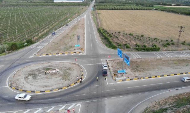Isparta'da Jandarma bayram trafiğini havadan denetledi