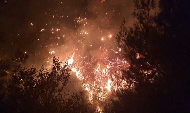 Karacalar köyündeki yangın kısmen kontrol altına alındı
