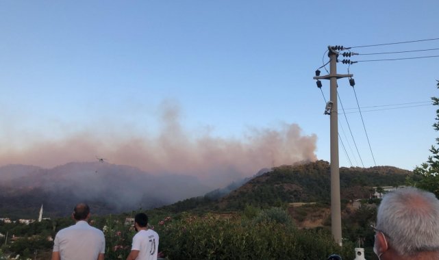 Marmaris'teki orman yangını devam ediyor