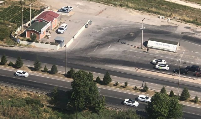 Uşak'ta bayram trafiği havadan denetlendi
