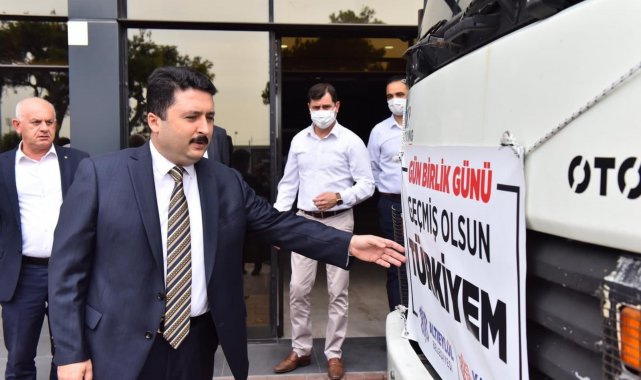Altıeylül ve Karesi Belediyeleri'nden yangın bölgelerine yardım tırı