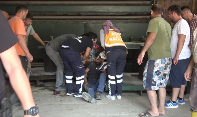 Ayancık'ta tamirat yapan işçi fabrikanın çatısından düştü