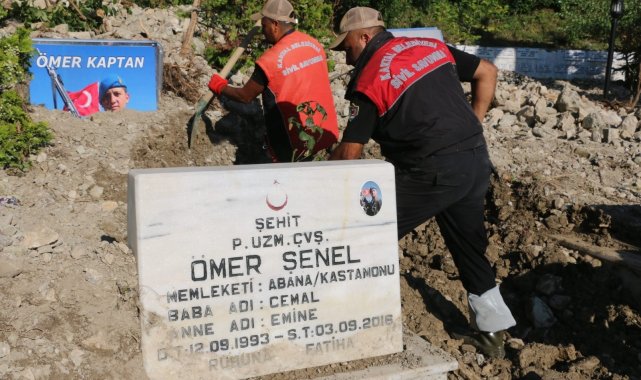 Bozkurt'ta toprak altında kalan şehitlik, yeniden gün yüzüne çıkarıldı