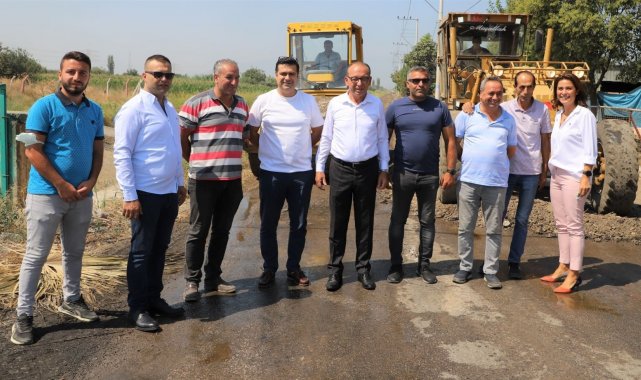 DSİ'ye ait yollarda Turgutlu Belediyesi asfalt çalışmalarına başladı