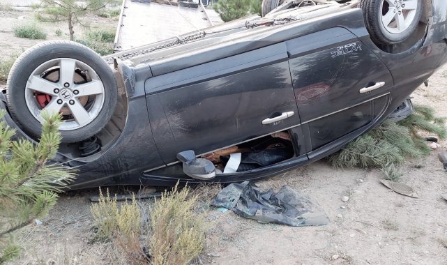 Isparta'da otomobil takla attı: 1 yaralı