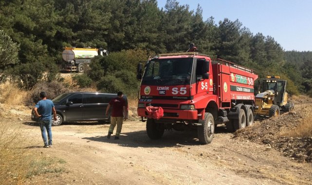 İzmir'de erken müdahale orman yangınının büyümesini engelledi