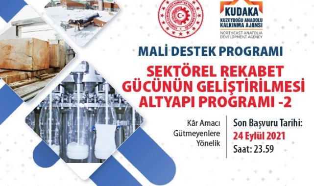 KUDAKA 2021 yılı Sektörel Rekabet Gücünün Geliştirilmesi Altyapı Programı-2'yi ilanı