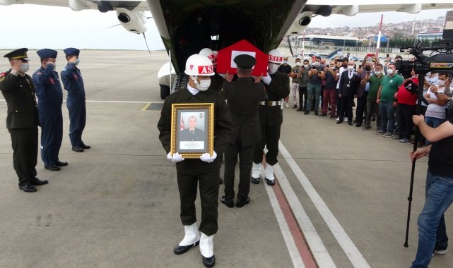 Kuzey Irak şehidinin cenazesi memleketi Trabzon'a getirildi