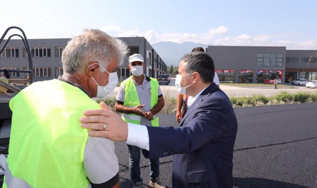 Sanayi bölgesinde asfaltlama başlatıldı