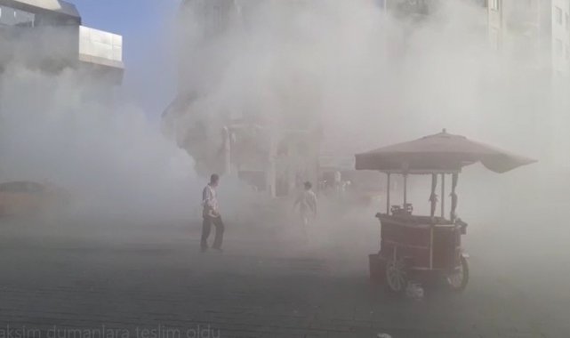 Taksim dumanlara teslim oldu