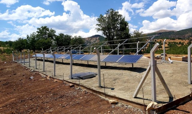 Tunceli'de bir köy, güneş enerjisi sistemi ile suya kavuştu