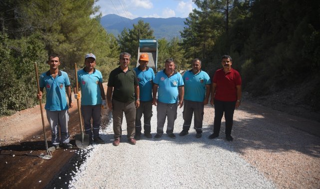 Alanya'da yol yapım çalışmaları