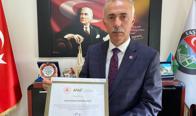 Bakan Soylu'dan Taşova Belediyesi'ne "Teşekkür Belgesi"