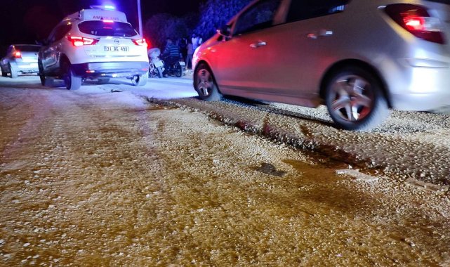 Bozuk yol yüzünden kaza yaptı: 2 yaralı
