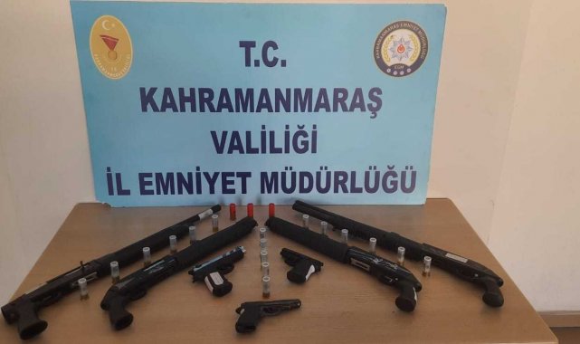 Kahramanmaraş'ta 8 adet silah ele geçirildi