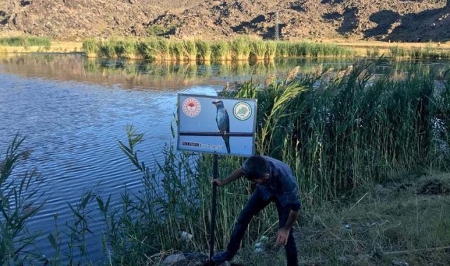 Karasu'da görülebilecek kuş türleri için bilgilendirme levhası asıldı