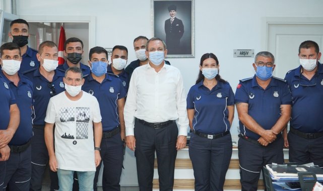Mesut Ergin'den zabıtaya kutlama