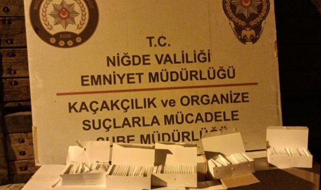Niğde'de 3 milyon makaron ele geçirildi