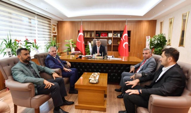 Nursaçan ve yönetim kurulu üyeleri MHP İl Başkanı İncetoprak'ı ziyaret etti