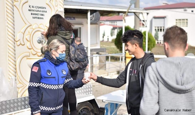 Çan belediyesinden üniversite öğrencilerine çorba ikramı