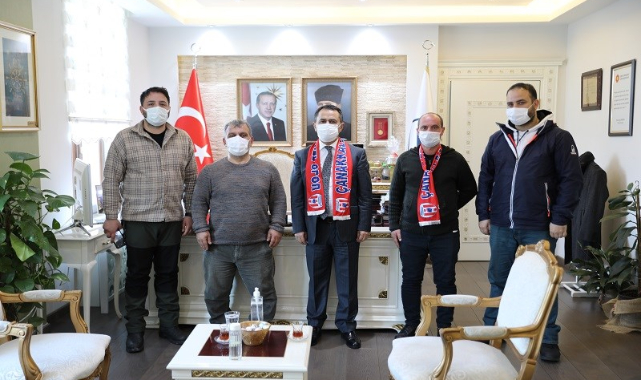 Taraftarlardan Vali Aktaş'a ziyaret