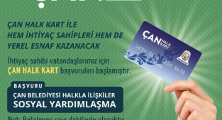 Çan Belediyesi'nden destek