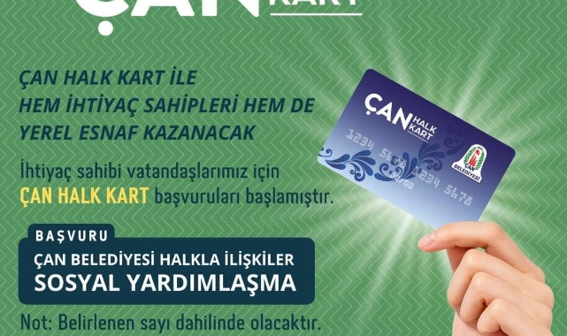 Çan Belediyesi'nden destek