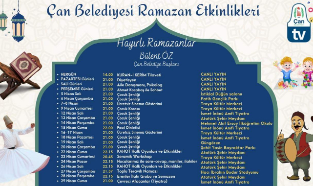 Çan’da Ramazan ayı etkinlikleri